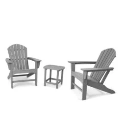 3pk Seating Set With Plastic Resin Adirondack Chairs & Side Table - EDYO LIVING -VIDAXL Sale Store GUEST 6bd34f4d eaa6 4d18 b107 612ad80af80e