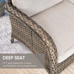 POCASSY Outdoor Sectional Sofa, L Shaped Sectional Couch With All Weather Wicker And Olefin Fabric Cushion Cover, 2 Pieces Sectional Sofa For Balcony 16 POCASSY Outdoor Sectional Sofa, L Shaped Sectional Couch With All Weather Wicker And Olefin Fabric Cushion Cover, 2 Pieces Sectional Sofa For Balcony -VIDAXL Sale Store GUEST 6bd6d8a3 7bcd 475f 8432 b8605cc75978