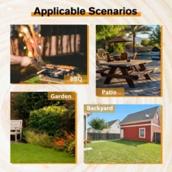 Wooden Picnic Table,Outdoor Camping Dining Table With 2 Seats,2 Built-in Benches,Patio Dining Set -Maison Boucle -VIDAXL Sale Store GUEST 6cace59d f4f8 400f bf3b d1bcff31febf