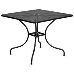 Flash Furniture Oia Commercial Grade 35.5" Square Indoor-Outdoor Steel Patio Table With Umbrella Hole -VIDAXL Sale Store GUEST 6e4085d8 7588 4c56 b2cc 3bdcf22cb887