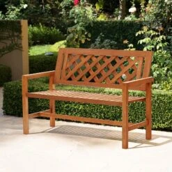 LuxenHome Laguna Solid Wood Outdoor Loveseat Park Bench 15 LuxenHome Laguna Solid Wood Outdoor Loveseat Park Bench -VIDAXL Sale Store GUEST 6eedd335 09fe 455d 8483 45edcee733f8