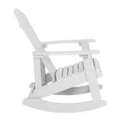 Emma And Oliver Set Of 2 Classic All-Weather Poly Resin Rocking Adirondack Chairs In White With Matching Side Table For Year Round Use -VIDAXL Sale Store GUEST 6f21a4dd f3eb 4c79 89d5 8c5f7c449560