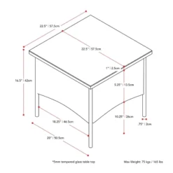 Parksville Rattan Side Table - Black - CorLiving -VIDAXL Sale Store GUEST 6f716b7d 6b34 41cc a502 f50c6272f15d
