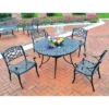 Sedona 42" 5pc Outdoor Dining Set With Armchairs - Black - Crosley -VIDAXL Sale Store GUEST 6fb2ab2e 5c55 4ddb a1ca 98318c82a172