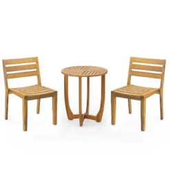 Christopher Knight Home Hermosa 3-Pieces Acacia Wood Dining Set, Teak -VIDAXL Sale Store GUEST 7034943c 42d1 4b7f bc4e 2dba0ee8d0dd