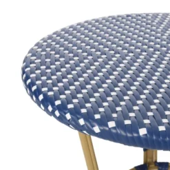 Paul 3pc Outdoor Aluminum French Bistro Set - Dark Teal/White/Bamboo - Christopher Knight Home -VIDAXL Sale Store GUEST 7119fefd ab69 41bf 8526 d34be99036de