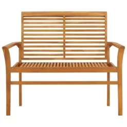 VidaXL Outdoor Patio Bench Garden Bench With Cushion For Porch Solid Wood Teak - Cream -VIDAXL Sale Store GUEST 712aa22e 460c 489c 94cc 6330d433bd76