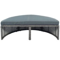 2pc Outdoor Wicker Conversation Sectional Set With Cushions & Half-Moon Side Table For Umbrella - Gray - GODEER 30 2pc Outdoor Wicker Conversation Sectional Set With Cushions & Half-Moon Side Table For Umbrella - Gray - GODEER -VIDAXL Sale Store GUEST 7132adf6 5dfe 4588 8be9 5b90382dac5f