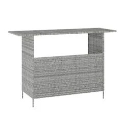 Emma And Oliver Wicker Rattan Counter Height Bar Table For Indoor/Outdoor Use With Inner Shelf And Bar Top -VIDAXL Sale Store GUEST 71a7f934 2ff8 49b9 8f36 ea548704b568