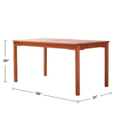 Azen Dylan Rectangular Coastal Eucalyptus Hardwood Patio Dining Table Red Brown 11 Azen Dylan Rectangular Coastal Eucalyptus Hardwood Patio Dining Table Red Brown -VIDAXL Sale Store GUEST 72ced1e6 3a6f 4ccb a78b d1ab7dce5eb3