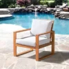 Weston Eucalyptus Wood Patio Chair With Cushions - Natural/Gray - Alaterre Furniture -VIDAXL Sale Store GUEST 72e51643 940f 4743 8e6a cb0df32ef0c3