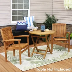 Sunnydaze Decor Sunnydaze Outdoor Solid Teak Wood Slat-Back Patio Dining Armchair -VIDAXL Sale Store GUEST 730c27e5 1968 4dec 8cbd 6f3c488f9d16