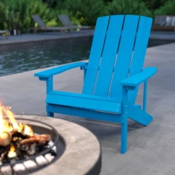 Merrick Lane Set Of 2 Adirondack Patio Chairs With Vertical Lattice Back And Weather Resistant Frame -VIDAXL Sale Store GUEST 732ea4ce 2c64 40e0 9a37 19f3756c08ea