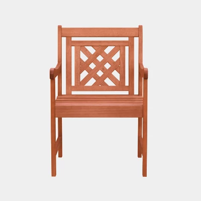 Malibu 5pc Wood Outdoor Patio Dining Set - Tan - Vifah 2 Malibu 5pc Wood Outdoor Patio Dining Set - Tan - Vifah - Image 2