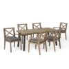 Juniper 7pc Acacia Wood Dining Set - Gray/Dark Gray - Christopher Knight Home -VIDAXL Sale Store GUEST 7370bfa5 2414 49d6 bf48 0a63329829c7