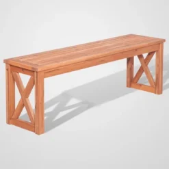 3pc Acacia Wood X Design Outdoor Patio Dining Set - Brown - Saracina Home -VIDAXL Sale Store GUEST 75ce0a94 fe4a 4f50 a8c4 ec7c4c7f049b