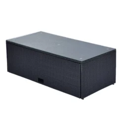 6pc Wicker Patio Conversation Set With Sofa, Arm Chairs, Ottomans & Coffee Table - Black/Beige - GODEER 21 6pc Wicker Patio Conversation Set With Sofa, Arm Chairs, Ottomans & Coffee Table - Black/Beige - GODEER -VIDAXL Sale Store GUEST 75e8eceb 1af3 4bb0 9394 654dbc0d23d1