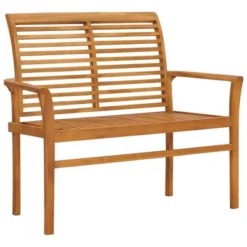 VidaXL Patio Bench With Wine Red Cushion 44.1" Solid Teak Wood -VIDAXL Sale Store GUEST 7661077d c413 4ee4 8496 15df5c5d153c 1