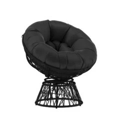 Emma And Oliver Swivel Patio Chair With Cushion -VIDAXL Sale Store GUEST 76cafcc1 2bbe 494d 85a8 d1d1d0e3b092