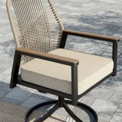 Captiva Designs 9pc Outdoor Dining Rectangle Steel Table And Thick Cushion Swivel Wicker Chairs -VIDAXL Sale Store GUEST 7873dab8 200e 4551 82b1 7daca95d48dd