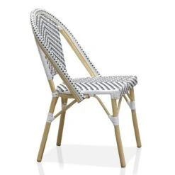 Arna 2pk Wicker Patio Side Chairs - Black/White - MiBasics -VIDAXL Sale Store GUEST 7a4f5b18 110a 4ad2 93bc 10a884958559