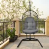Costway Hanging Wicker Egg Chair W/ Stand Cushion Foldable Outdoor Indoor -VIDAXL Sale Store GUEST 7a94d67c 6265 438f 833e c2dcf3cccce8