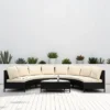 5-Piece Outdoor Rattan Sofa Set With Cushions, Pillows, And Tempered Glass Table ââ‚?Multifunctional, UV & Water-Resistant Patio Furniture -VIDAXL Sale Store GUEST 7b8723ad a3c6 4896 8d95 73fc0475eda5