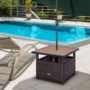 Outsunny 22'' Rattan Wicker Side Table With Steel Frame, Umbrella Insert Hole, Sand Bag For Outdoor, Patio, Garden, Backyard 15 Outsunny 22'' Rattan Wicker Side Table With Steel Frame, Umbrella Insert Hole, Sand Bag For Outdoor, Patio, Garden, Backyard -VIDAXL Sale Store GUEST 7c3663ba 56d4 4cc5 9165 dbc649af974a