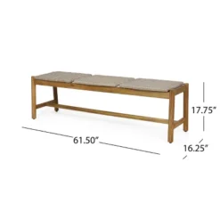 Dexmalle Rustic Patio 3 Seater Bench With Rattan Cushion -VIDAXL Sale Store GUEST 7c379016 8404 49d4 a11b 3347746d7337