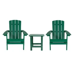 Emma And Oliver Three Piece Hammond Adirondack Style Conversation Set With Two Chairs And Matching Side Table For Indoor And Outdoor Use 31 Emma And Oliver Three Piece Hammond Adirondack Style Conversation Set With Two Chairs And Matching Side Table For Indoor And Outdoor Use -VIDAXL Sale Store GUEST 7c469a62 36b9 4295 85a6 3c448d9c58ee