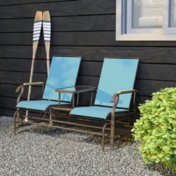 Outsunny Outdoor 2-Person Glider Bench With Table, Outside Breathable Mesh Swing Chair For Patio, Garden, Backyard, Porch -VIDAXL Sale Store GUEST 7d0ff5eb ffdf 4e1b 838a 559552f3adb6