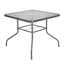 5pc Outdoor Steel Dining Set With Folding Chairs & Square Glass Table Top Beige - Crestlive Products -VIDAXL Sale Store GUEST 7f3d5c07 4147 426b b1d7 e6d40d3cac0a