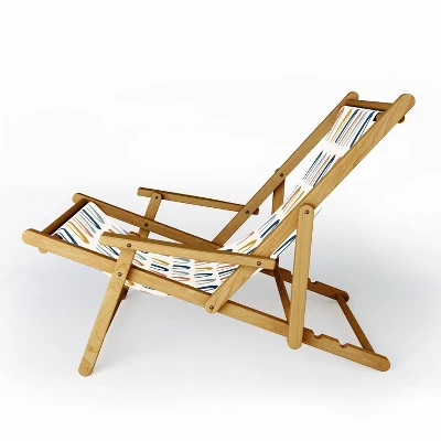 Avenie Little Arches Sling Chair - Blue/Yellow - Deny Designs 1 Avenie Little Arches Sling Chair - Blue/Yellow - Deny Designs