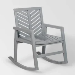 Slatted Chevron Acacia Wood Patio Rocking Chair - Saracina Home -VIDAXL Sale Store GUEST 80b89255 6eb1 4299 af6c 3100eed29e4e