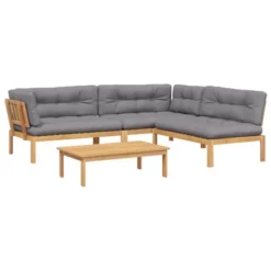 VidaXL Pallet Sofa Set Grey Solid Acacia Wood, Fabric (100% Polyester) 23 VidaXL Pallet Sofa Set Grey Solid Acacia Wood, Fabric (100% Polyester) -VIDAXL Sale Store GUEST 80d5df4c 76d3 4bd8 9c36 cc1191234069