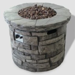 Maison 5pc Acacia Wood And Light Weight Concrete Adirondack Chair And Fire Pit Set - Gray - Christopher Knight Home -VIDAXL Sale Store GUEST 813a8df5 a3c8 4767 9a5b eb644ea91a14