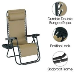 Lavish Home Zero Gravity Chairs Folding Recliners, Set Of 2, Beige -VIDAXL Sale Store GUEST 8184520c 940a 4f3b 8eed 963ebb9e52b4