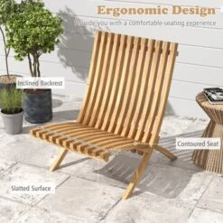 Tangkula Folding Patio Chair Teak Wood Outdoor Lounge Chair W/ Slatted Seat & Backrest 12 Tangkula Folding Patio Chair Teak Wood Outdoor Lounge Chair W/ Slatted Seat & Backrest -VIDAXL Sale Store GUEST 81e1e074 1945 4155 8f2e 618f9fa8ee92