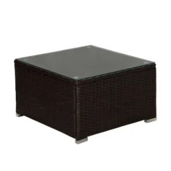 5pc Rattan Wicker Outdoor Conversation Set - Gray/Blue - GODEER -VIDAXL Sale Store GUEST 8223b775 cb46 4fca adaa 9a124a07bab0