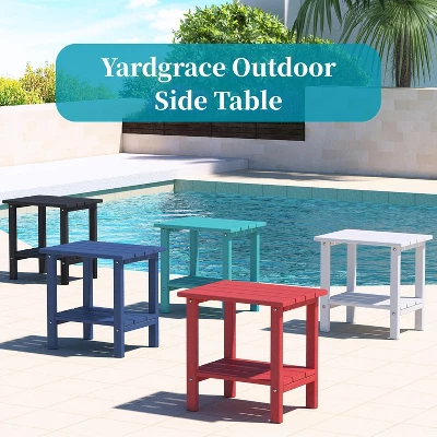 BI&SEA Outdoor Side Table,2-Tier Storage Patio Side Table,Weather Resistant Patio End Table For Backyard & Pool,Durable Small Outdoor Table 5 BI&SEA Outdoor Side Table,2-Tier Storage Patio Side Table,Weather Resistant Patio End Table For Backyard & Pool,Durable Small Outdoor Table - Image 5