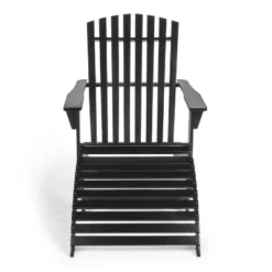 Saranac 2-Piece Traditional Rustic Acacia Wood Adirondack Chair With Detachable Ottoman- JONATHAN Y -VIDAXL Sale Store GUEST 824f8414 e572 45fc b0ce 42a3977a70a1