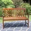 Outdoor Poplar Wood Loveseat Bench - Natural - Captiva Designs -VIDAXL Sale Store GUEST 82508126 fece 4640 bb16 a3096c01e971