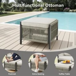 Buenhomino 5-Piece Patio Set – Sofa, 2 Swivel Chairs & 2 Ottomans, UV-Resistant Resin Wicker With Powder-Coated Steel Frame 23 Buenhomino 5-Piece Patio Set – Sofa, 2 Swivel Chairs & 2 Ottomans, UV-Resistant Resin Wicker With Powder-Coated Steel Frame -VIDAXL Sale Store GUEST 82605a34 039c 4153 876c 92ea48e83c9d