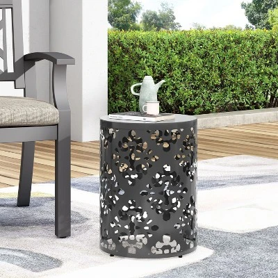 Sapphtopaz Outdoor End Table Modern Outdoor Metal End Table Outdoor Side Table, Metal Patio Table Small Table For Backyard, Balcony 6 Sapphtopaz Outdoor End Table Modern Outdoor Metal End Table Outdoor Side Table, Metal Patio Table Small Table For Backyard, Balcony - Image 6