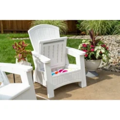 Elements Adirondack Chair With Storage White - Suncast -VIDAXL Sale Store GUEST 85df827b c4e0 44dd 9879 6898b6979927