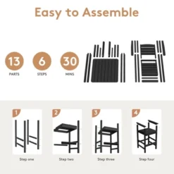 Hyleory 3-Piece HDPE Outdoor Patio Bar Set With Bar Stools -VIDAXL Sale Store GUEST 85e0c76d e1f5 498b 93f3 8b0d297d40fb