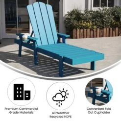 Merrick Lane Indoor/Outdoor Adjustable Adirondack Lounger With Fold Out Cupholder- Recycled All-Weather Indoor/Outdoor HDPE Lounge Chair -VIDAXL Sale Store GUEST 860c13a9 5a32 4796 84e5 074819d42ce3