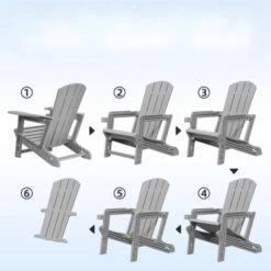 FONTOI Patio Accent Chair, Folding Adirondack Chair With Handles, Backyard Chair For Travel Camp Garden Beach -VIDAXL Sale Store GUEST 861c3c86 8e8c 4d6b 86a0 6417a896920c