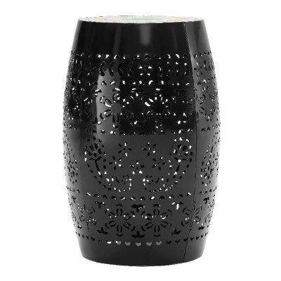 Mosaic Patio Side Table With Roman-patterned Ceramic Tile Top And Iron Frame, Outdoor End Table For Patio -Christopher Knight Home 5 Mosaic Patio Side Table With Roman-patterned Ceramic Tile Top And Iron Frame, Outdoor End Table For Patio -Christopher Knight Home - Image 5