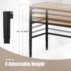 Costway 48" Adjustable Work Bench Heavy-Duty Steel Frame Worktable With Power Outlets -VIDAXL Sale Store GUEST 8b8d7173 f765 4b01 8645 537f2b6e1a90
